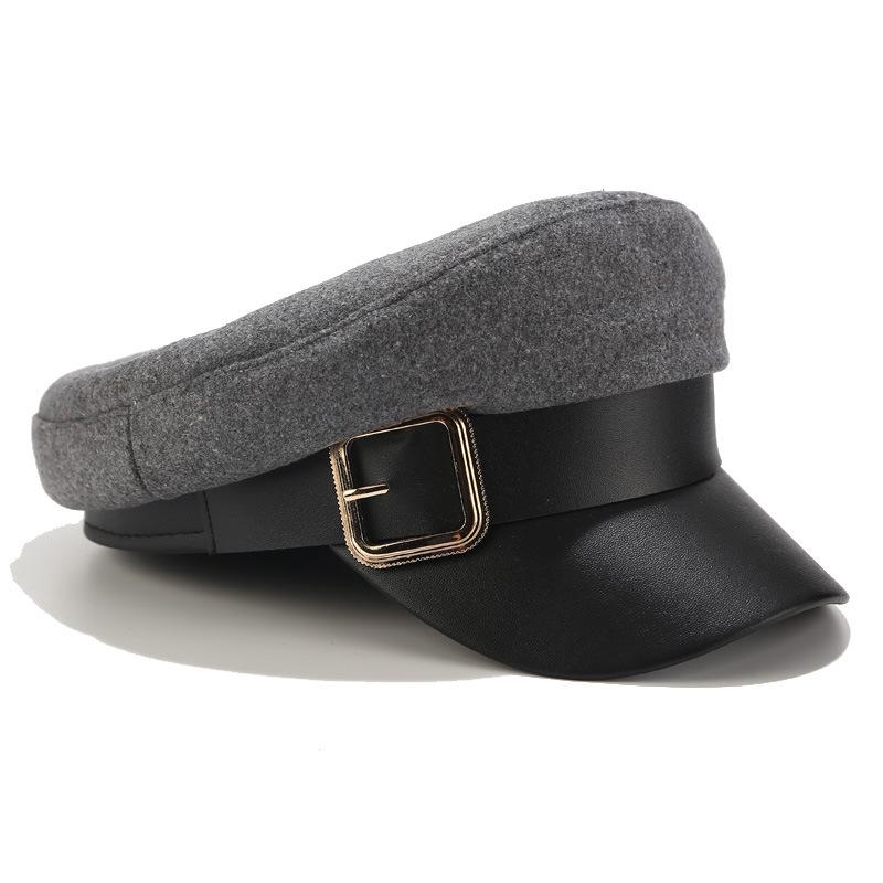 Hats for Women Cap Female Fashion Wild Solid Color Navy Cap Beret British Retro Fashion Painter Hat Berets
