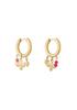 18K Gold-Plated Stainless Steel Crab Flower Ocean Earrings