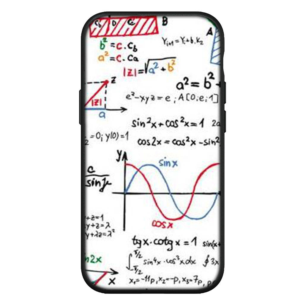 For iPhone 16 15 Xiaomi Redmi Note 14 13 12 Pro Max X 8 9 16e Samsung Galaxy S25 S24 S23 Moto OPPO Chemistry Science Maths Equation Formula Phone Case