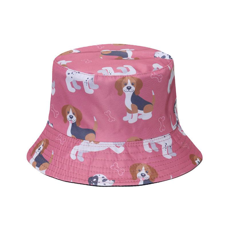 Trendy Pet Print Sun Hat For Women Fisherman Hat With Short Brim