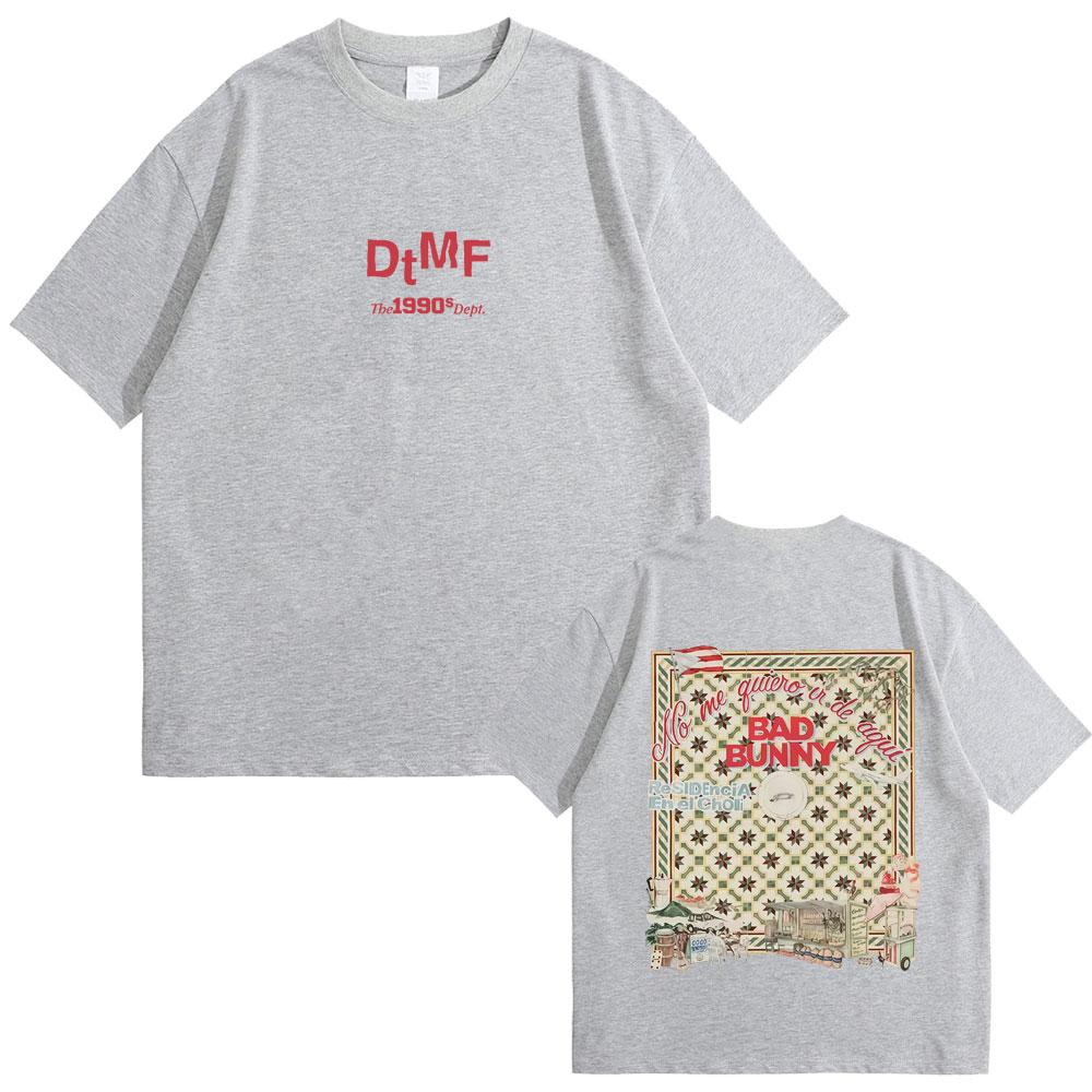 Hot Sale Bad Bunny DTMF Residencia En El Choli Merch Tshirt Debi Tirar Mas Fotos T Shirts Mens Hip Hop Summer Streetwear