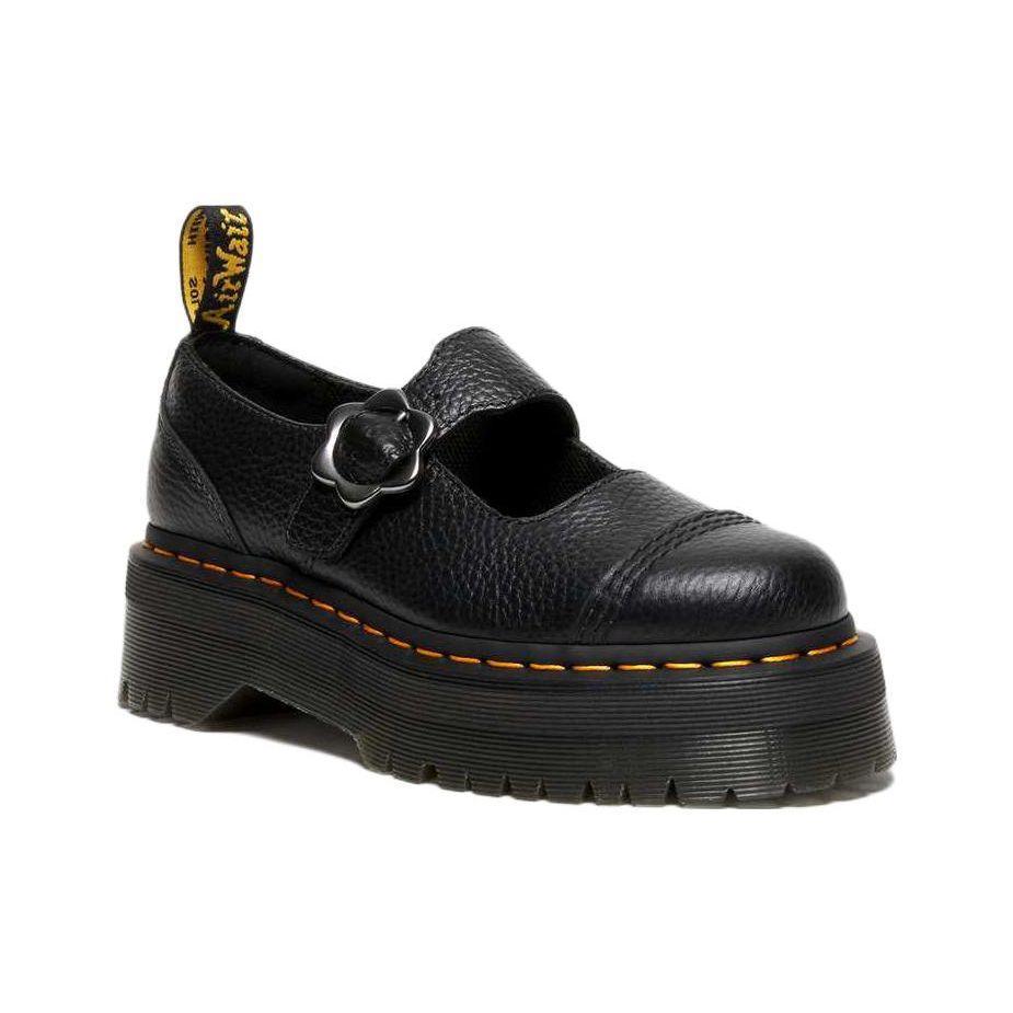 Dr. Martens Leather Comfortable Casual Thick Sole Shoes Women Shoes Black 27644001