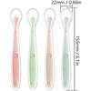 Tomedeks cuillère en silicone pour bébé, cuillère à repas pour bébé incurvée douce, cuillère à bouillie de riz, convient aux bébés d