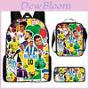 Messi Soccer Star Backpack Set With Nylon Material For School Use And Storage