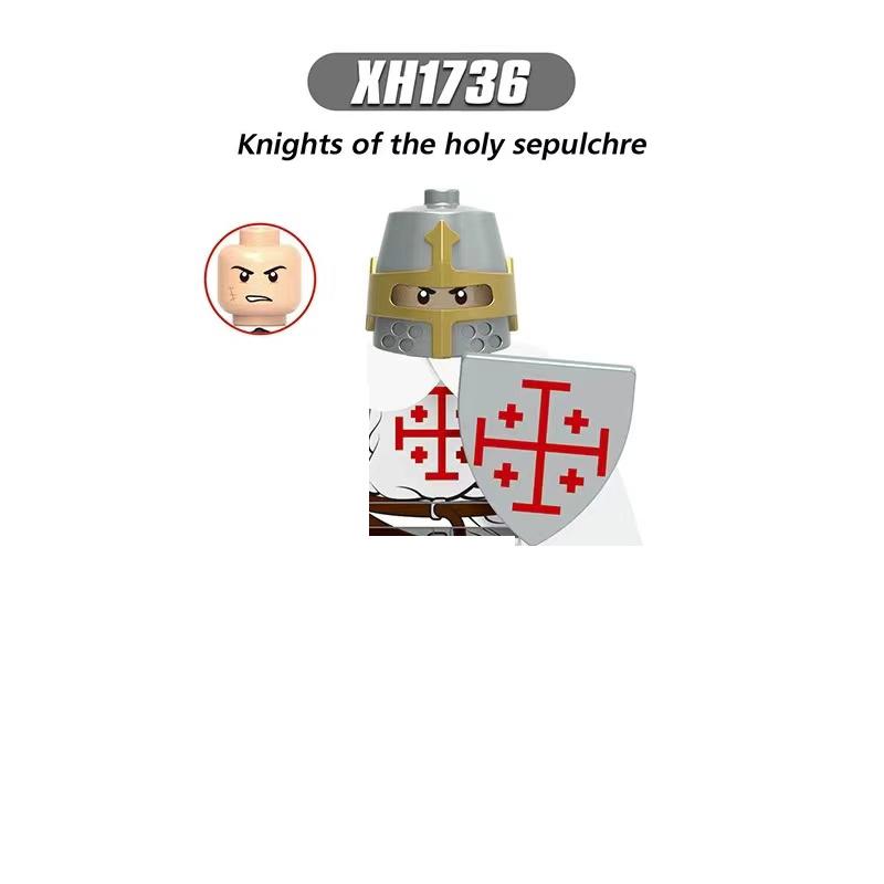 Mittelalterliche Ritter Serie Figuren Bausteine Krieger Soldaten Wachen Löwenherz Krankenhaus Deutscher Ritter Schlacht Hirte Kindergeschenk