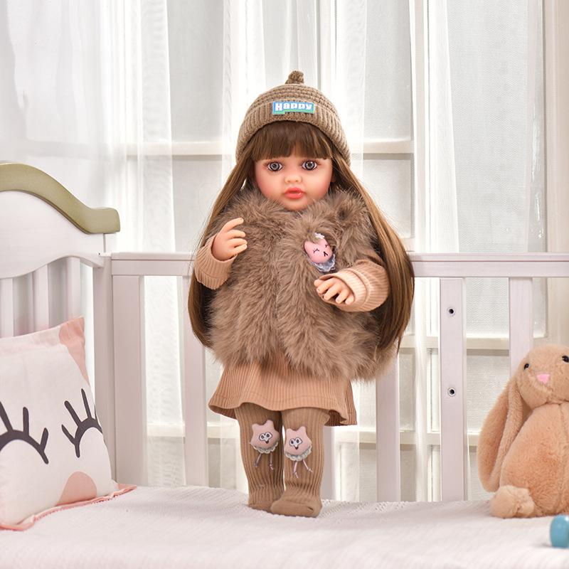 55Cm Soft Rubber Simulation Rebirth Doll Russian Conversation Vinyl Doll Children's Doll Toy