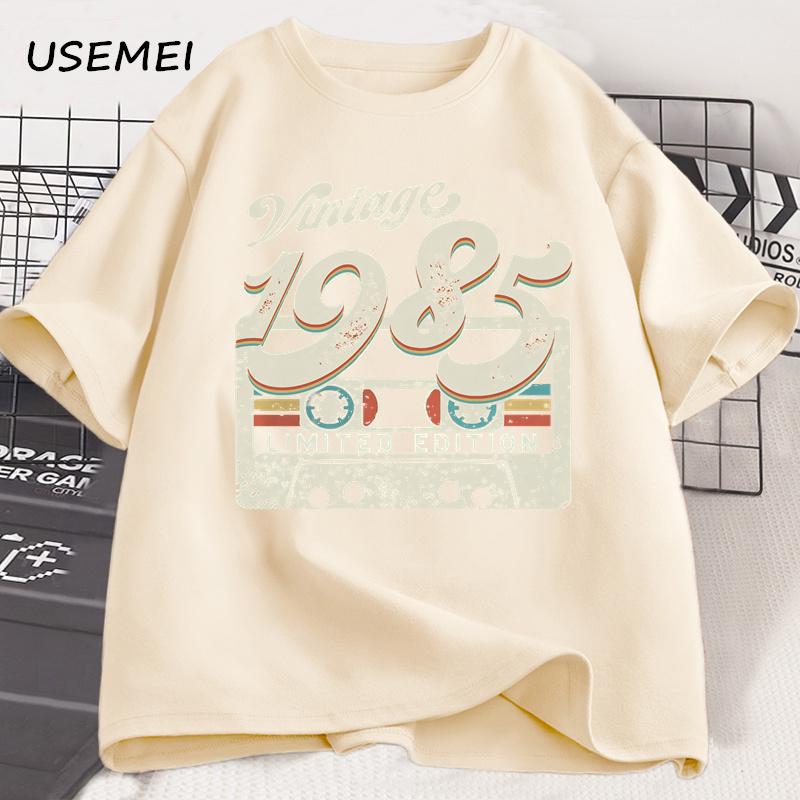 40th Birthday T-Shirt Vintage 1985 Limited Edition T Shirt for Men Women Coton Casual O Neck Tees Man Clothes Oversized Unisex