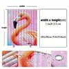 Colorful Flamingo Shower Curtain Pink With Orange Feather Bathroom Decoration With 12 Hooks, Machine Washable Shower Curtain