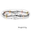 High quality Three stainless steel clasp Bracelets with charms cable mesh bracelet chain bracelet for men or women
