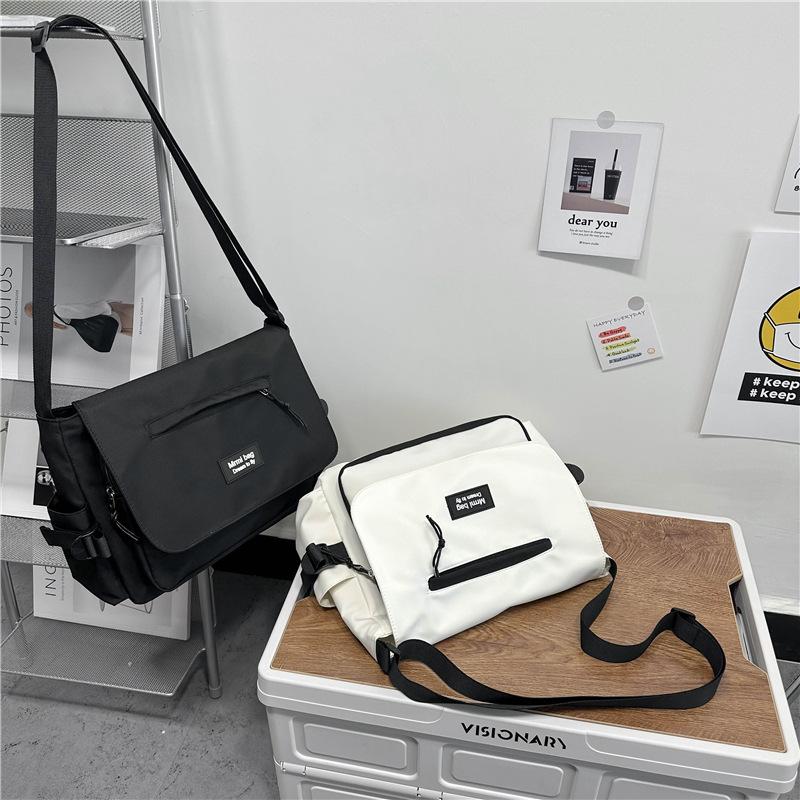 One Shoulder Crossbody Bag for Class Casual Backpack Japanese Bag Female Harajuku Retro Postal Bag School Bag