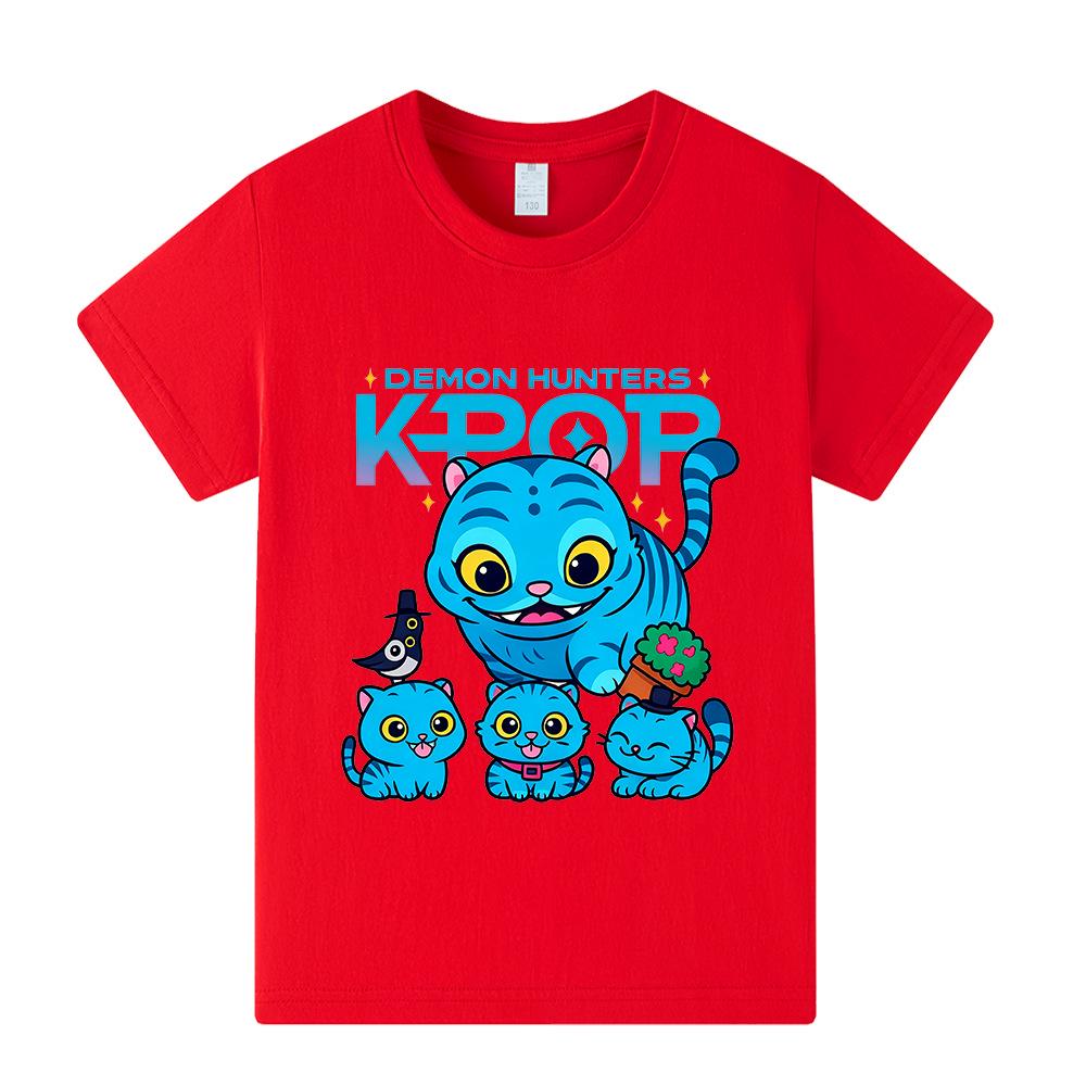 Kpop Demon Slayer Group Kids' Short Sleeve T-Shirt