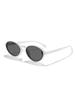 New Fashion Narrow Oval Sunglasses Tortoiseshell Accent UV Blocking Street Style Shades For Ladies KJ113