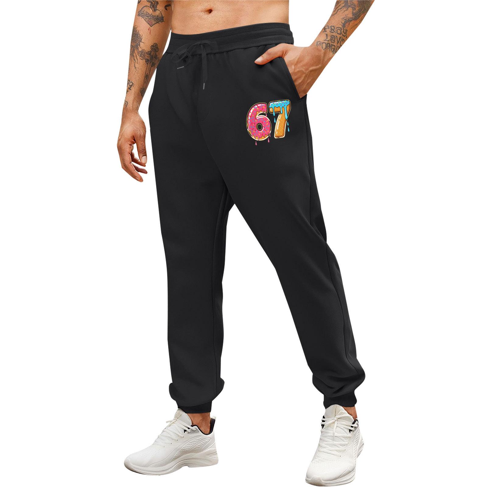 

Чоловічі спортивні повсякденні джогери Легкі штани для хайкінгу Штани для активного відпочинку M чорний