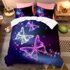 Luxusní souprava ložního prádla Galaxy Dark Blue Twin Full Queen Souprava na přikrývku/přikrývku King Size přikrývka Shining Stars Starry Sky