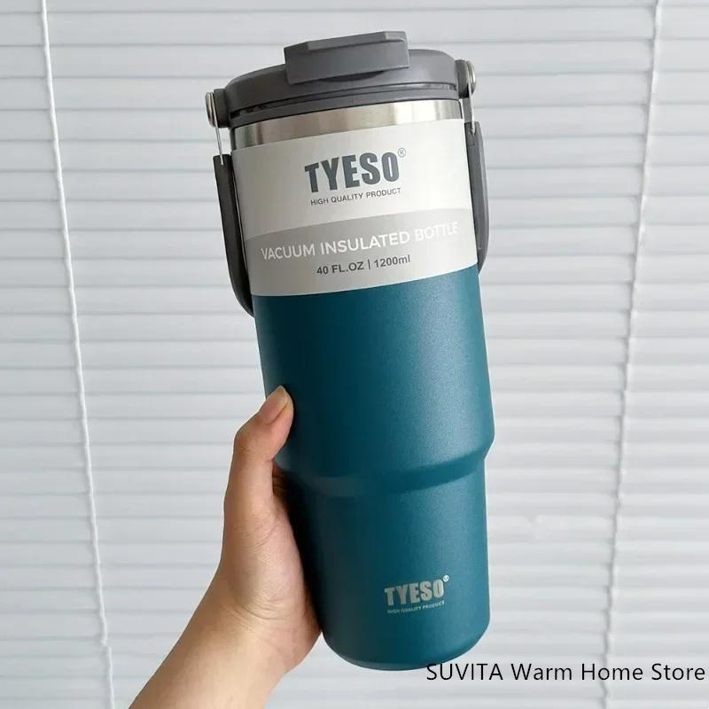 Tyeso Tumbler Coffee Cup Stainless Steel Vacuum Thermal Insulated Mug Large Capacity Double Drink Car Water Bottle Travel Mug