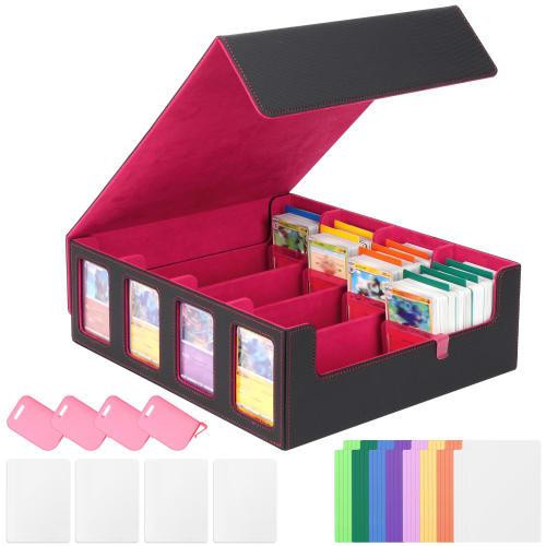 

[Guardian of Cards] Large Capacity Deck Case, Holds Over 3200 Cards, Perfect for Yu-Gi-Oh!, Pokemon, MTG, Trading Cards, Protects Cards, Magnetic Lock