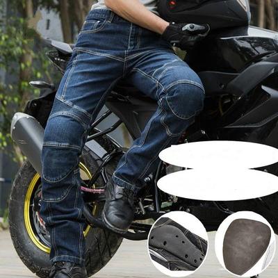 Blugi pentru bărbați, blugi drepți, protecție împotriva căderii, blugi spălați, blugi pentru motociclete