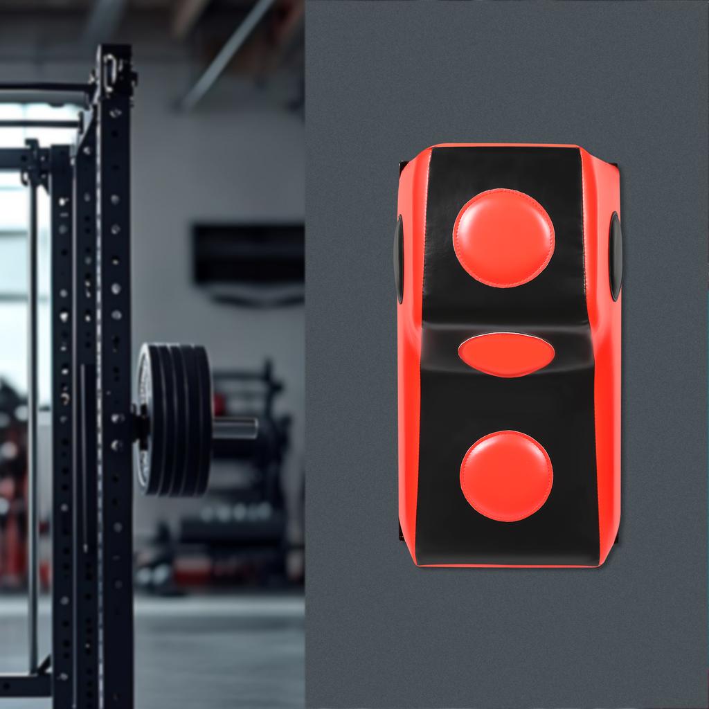 Wall Mount PU Punching Bag,Red Black Rectangular Uppercut Boxing Bag 40*30*70cm for Beginners and Professionals