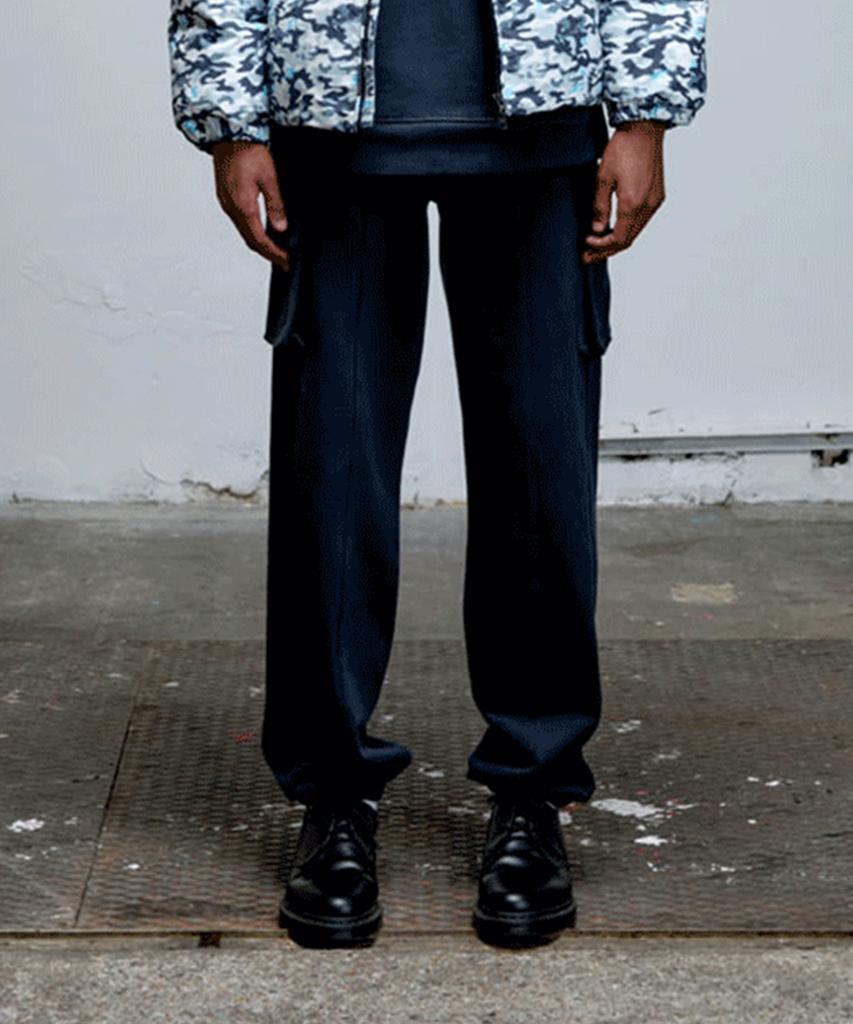 ERER Sweat Cargo Pants Navy