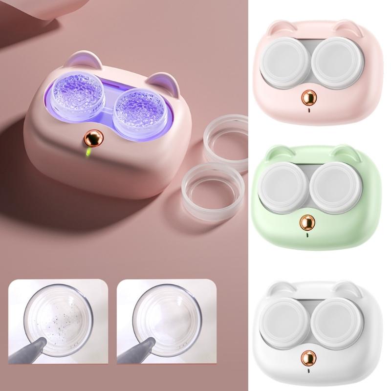 Portable Contact Lenses Cleaner Auto Vibration Machine Self Cleaning Washer Daily Use Container Soak Storage