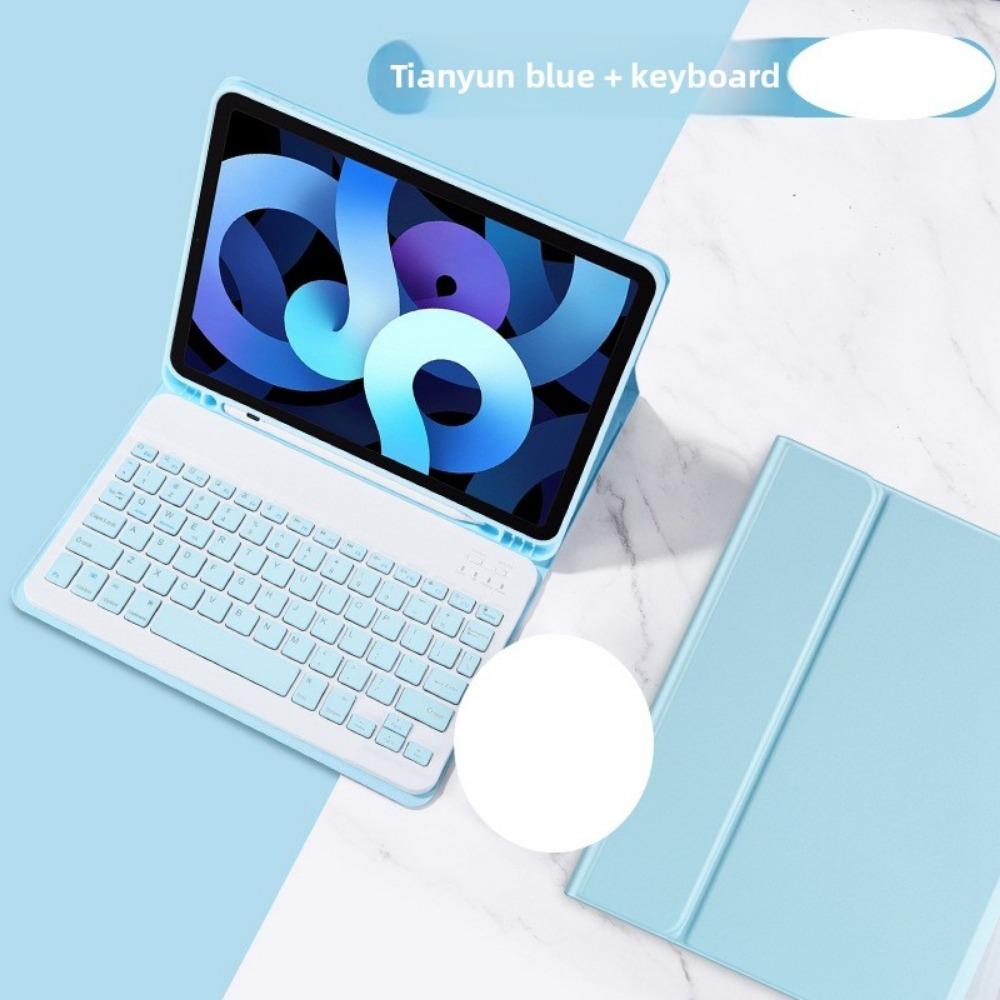 Bluetooth Keyboard Case for iPad 10 2024 Pro 11 Air 6 Premium Leather Cover with Wireless Typing