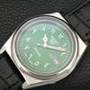VINTAGE SEIKO 5 AUTOMATIC JAPAN MENS GREEN COLOR DIAL WATCH a708771-1