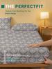 Simple 1 Modern Geometry Printed Matte Fitted Sheet, Bedroom Printed Bed Cover, Bedding Excluding Pillowcases