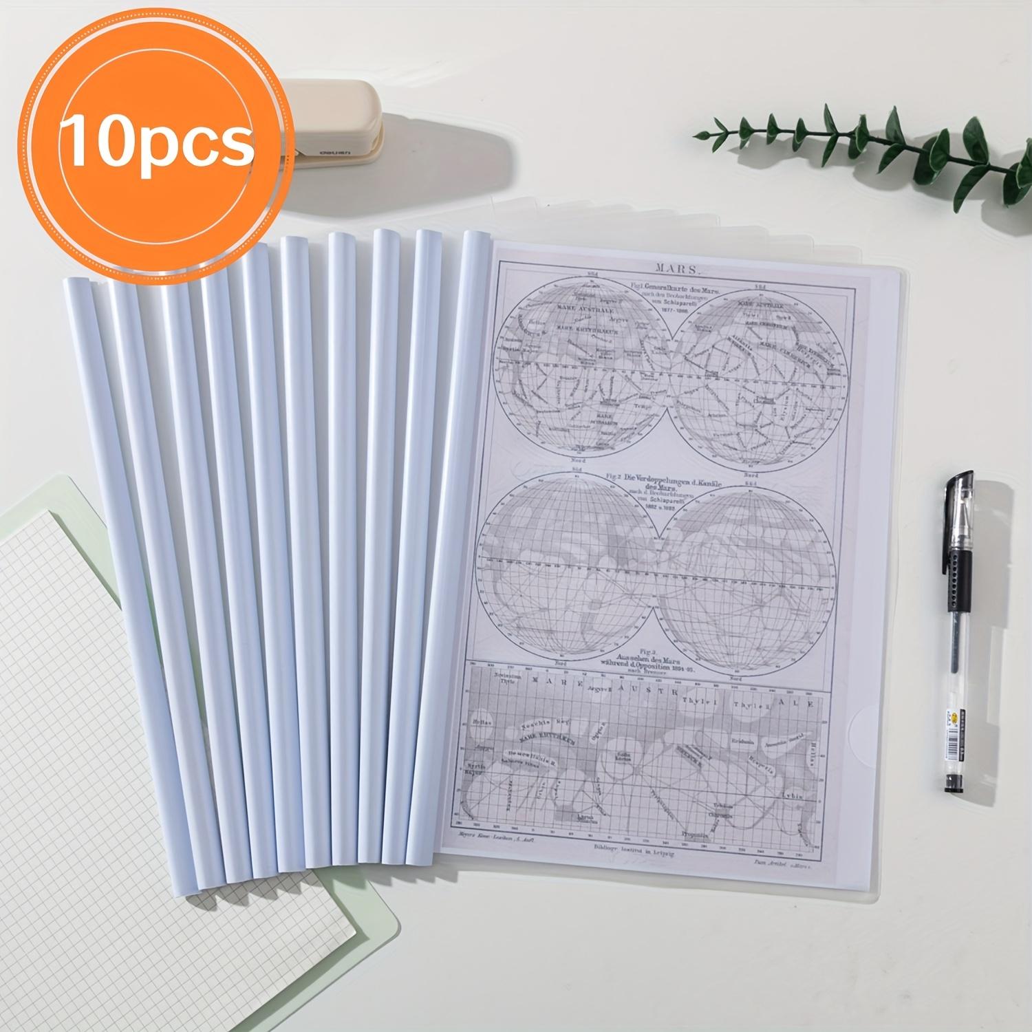 A4 Morandi Color Water Drop Rod Clip File Folder Pull Rod Clip File Folder Large Capacity Student Information Storage Book Quality