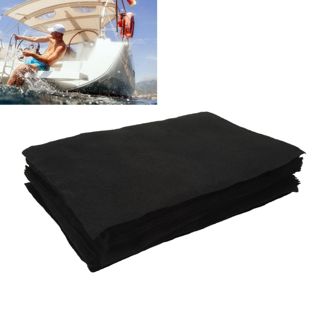 50PCS Window Glass Cleaning Cloth Thickened Mirror Cleaning Towels For Rv Yacht Black