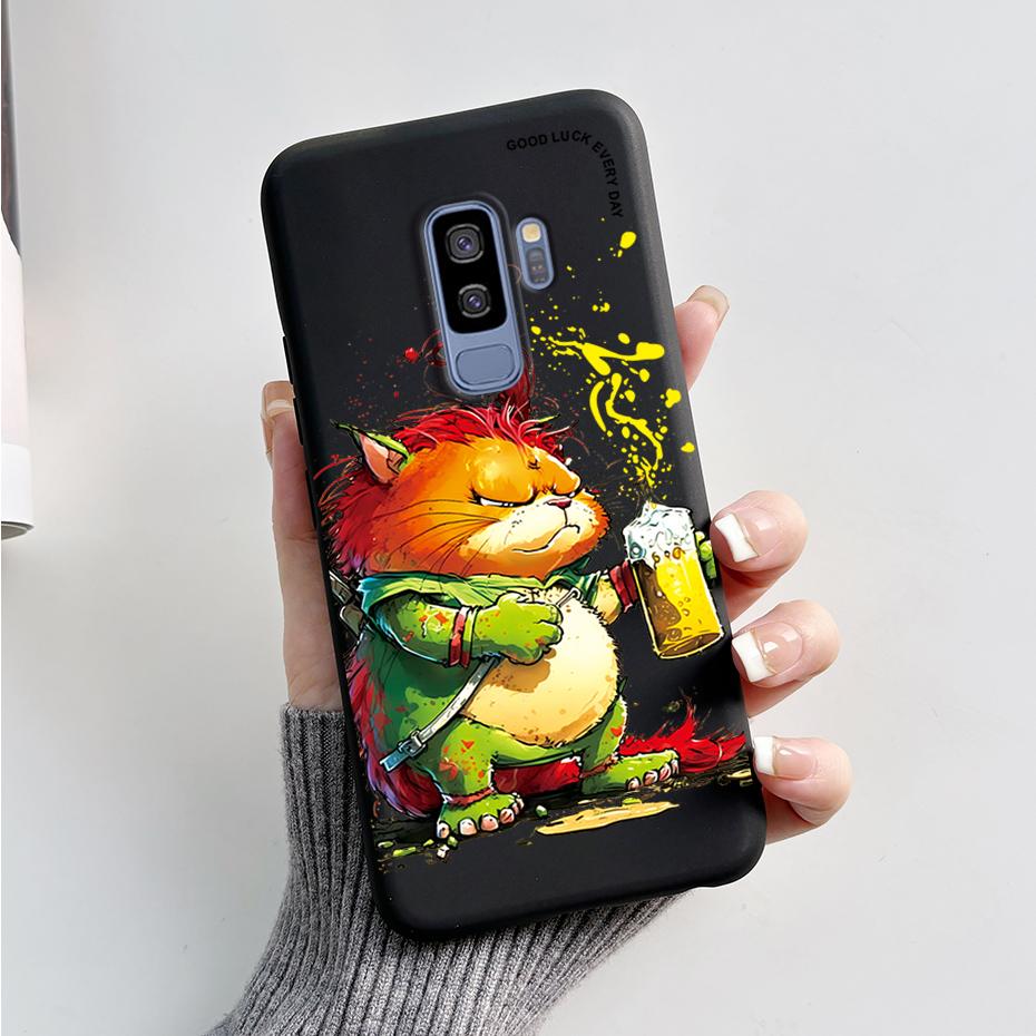 Silicone Back Cover for Coque Samsung Galaxy S9 Plus Cute Rabbit Panda Protective Soft Phone Case SamsungS9 S9Plus Funda Capas