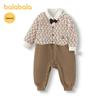 Balabala Baby Long-Sleeve Open-Crotch Romper