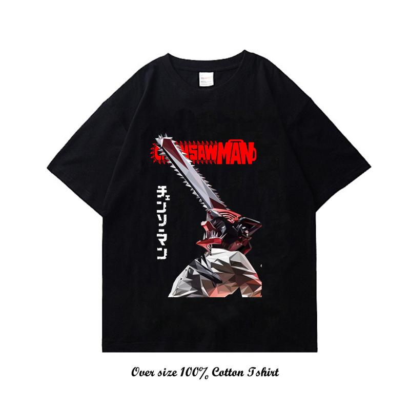 Unisex EU Japanese Anime Chainsaw Women T Shirt Cartoon Printing Cotton T-shirt Harajuku Graphic Tees Clothing Tops Tshirt Manga
