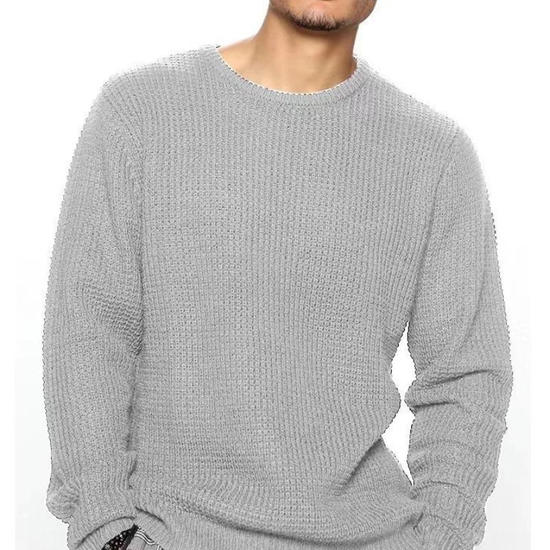 2026 Men Knitted Sweater Spring Autumn Men Casual Warm Pullover Men Solid Color Round Neck Sweaters Male Knitwear Clothes