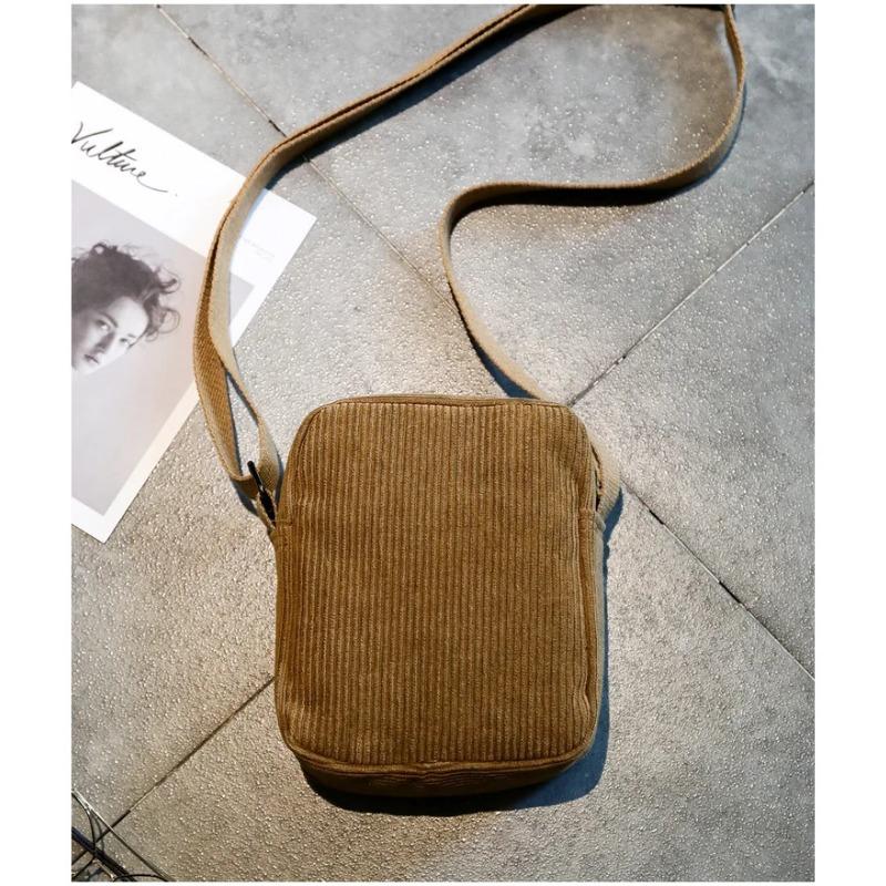 Fashion Women Corduroy Crossbody Messenger Bag Shoulder Bags Ladies Casual Handbag for Women