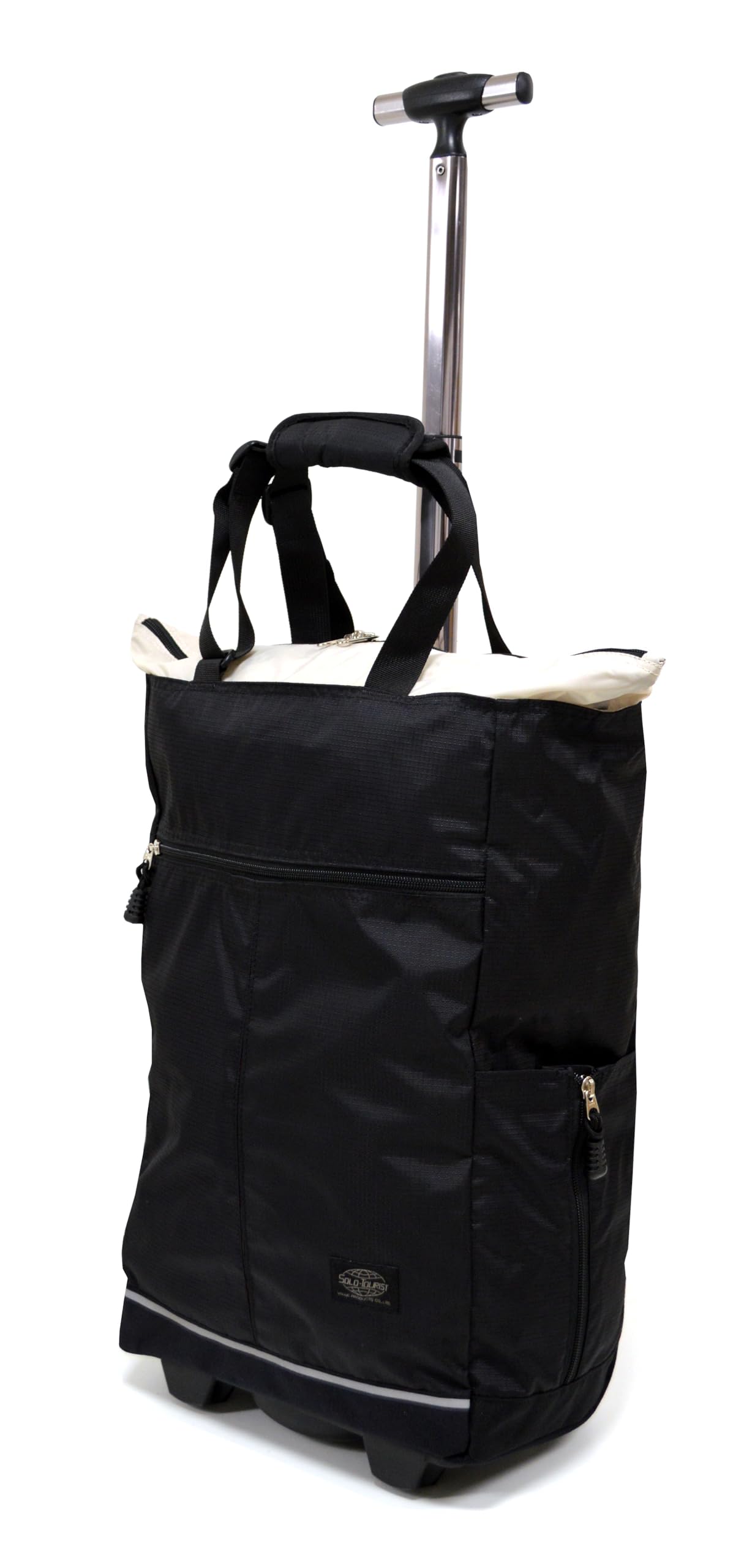 

Carry Bag Tote Bag Lightweight 2WAY Travel Shopping Cart Shopping Carry Tote Sack Carry 23 Liter 23L 48 cm Black [Solo Tourist] Carry-on 1.45kg TSC-80 чорний