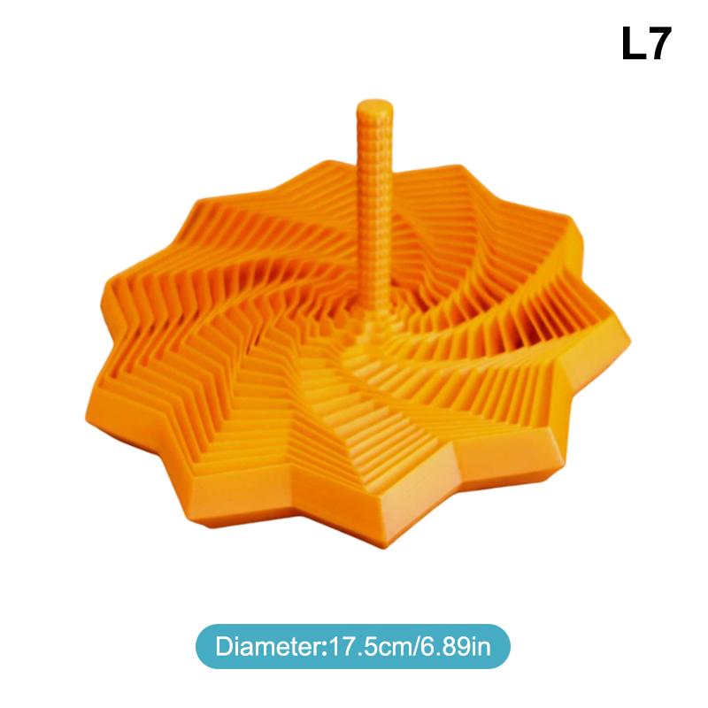 3D Printed Expanded Sensory Fidget Star Star Shaped Fidget Toys With Handles Decompression Toys Stress Relief Whirling Spiral