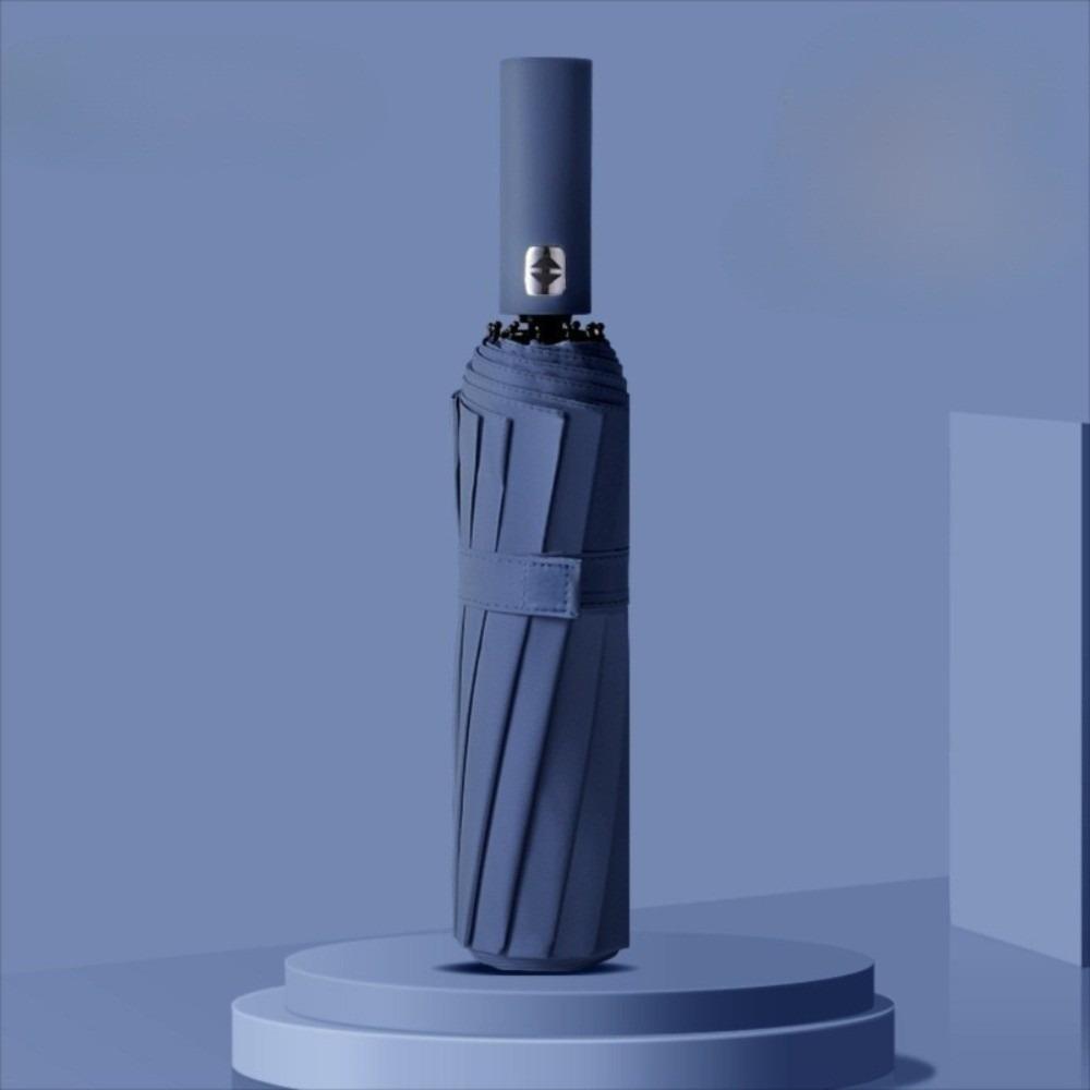 

Автоматический ветроустойчивый зонт Большой солнцезащитный зонт с защитой от УФ-лучей Мужской и женский темно-синий