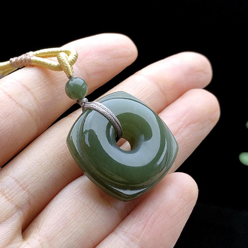 Hetian Jade Pi Xiu Anhänger Charm - Qingbai Stein Halskette für Paare