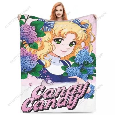Candy Candy Anime Manga Coperta Lavorata a Maglia Coperte Plaid in Flanella Estate Aria Condizionata Personalizzata Leggera Copriletto