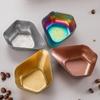 Stainless Steel Coffee Bean Dosing Cup Retro Wear-resistant Coffee Bean Scoop Smooth Surface Stackable Bean Weighing Tray