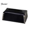 Nordic Style Tissue Box PU Leather Holder, with Hand-stitched Edges Design, Modern Smooth Paper Extraction Case for Home Office Decorative Holder
