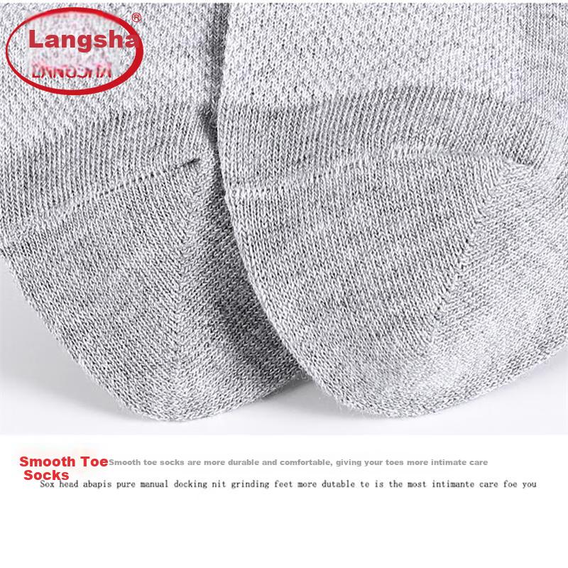 LANGSHA Extra Thick And Large Socks, 100% Pure Cotton, Men's Summer Thin Mesh Socks, Casual Breathable Mid-Calf Mesh Socks for Me