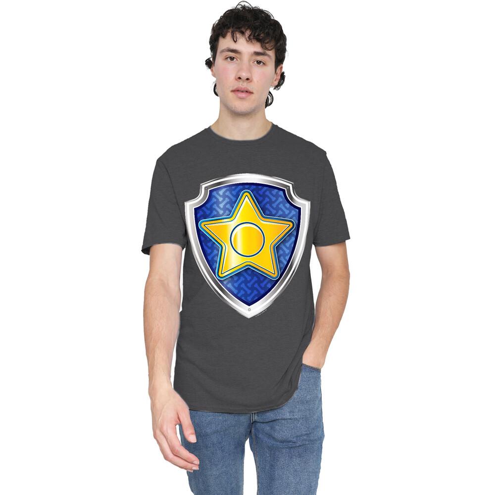Paw Patrol Chase Badge T-Shirt S-2XL-Charcoal L