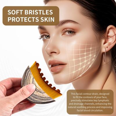 Spazzole Linfatiche Contorno Viso e Corpo Il Massaggiatore Linfodrenante per il Viso Spazzolatura a Secco Pennello Viso Mento Linea della Mandibola Scolpire Portatile