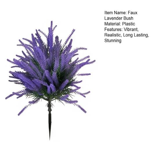 Artificial Lavender Topiary Ball Tree Summer UV Resistant Fake Plastic Plants Faux Lavender Shrubs Bushes with Stake for Outdoor Garden