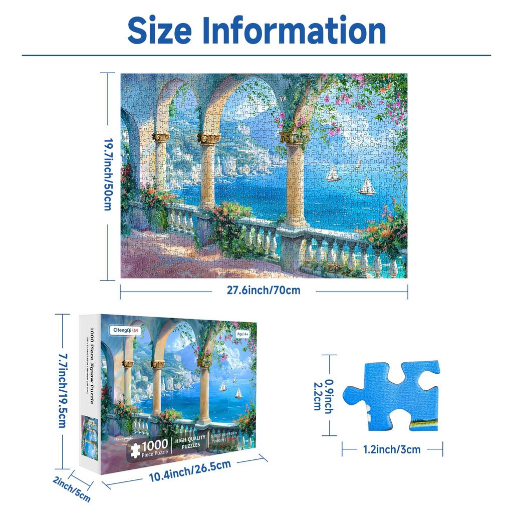 CHengQiSM 1000 Piece Jigsaw Puzzle Kankairou Puzzle 1000 Landscape Adults Sea Leisure Relaxing Stylish Interior Gift x 50 (70 cm)