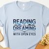 Reading Dreaming Shirt With Saying Gift for Her, Dark Romance Bookish Tshirt Themed Gifts for Readers, Booktok Merch Reading Book Sweatshirt