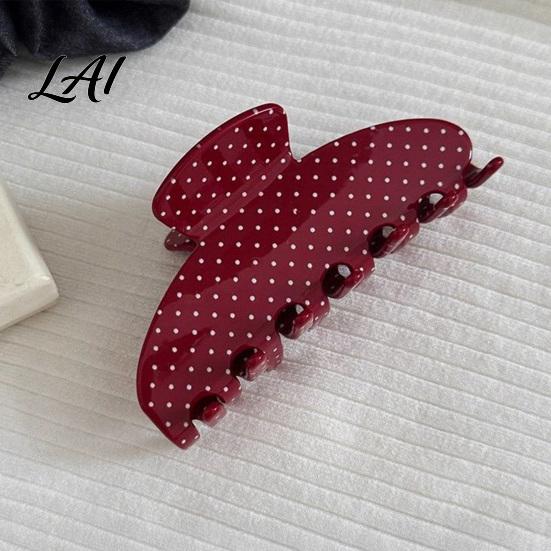 Modische Haarklammern Polka Dot Krallenklemme für Damen 3,9 Zoll Schwarz/Weiß/Rot Große Klammern Großes Geometrisches Accessoire Starker Halt Kein Verrutschen Dick oder