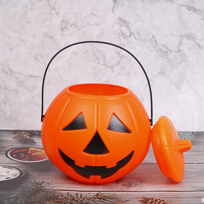 Halloween Party Props Plastic Pumpkin Bucket Decorate Halloween Decoration