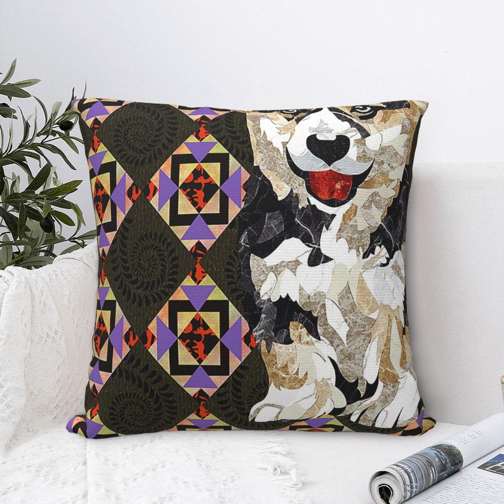 Christmas Dachshund Pillow Case Nordic Merry Christmas New Year Cushion Cover Novelty Zipper Decorative Pillowcase for Home